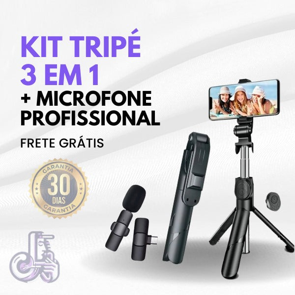 Bastão De selfie GlowstickPro + microfone profissional de Brinde - apenas 11 unidades em Estoque