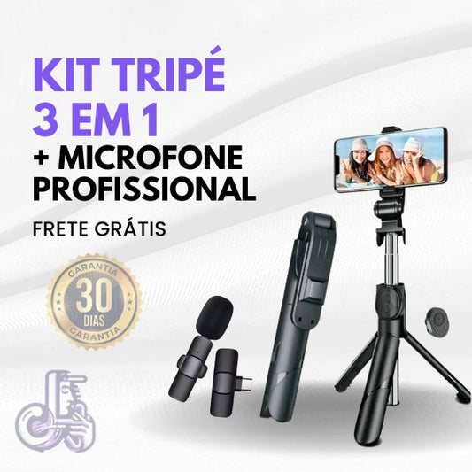 Bastão De selfie GlowstickPro + microfone profissional de Brinde - apenas 11 unidades em Estoque
